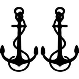 Anchor Stickers – Nautical Sailing Rope Anchor Decals (2-Pack)