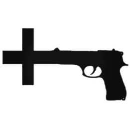 Nine Inch Nails Gun Cross Stickers – NIN Decals (2-Pack)
