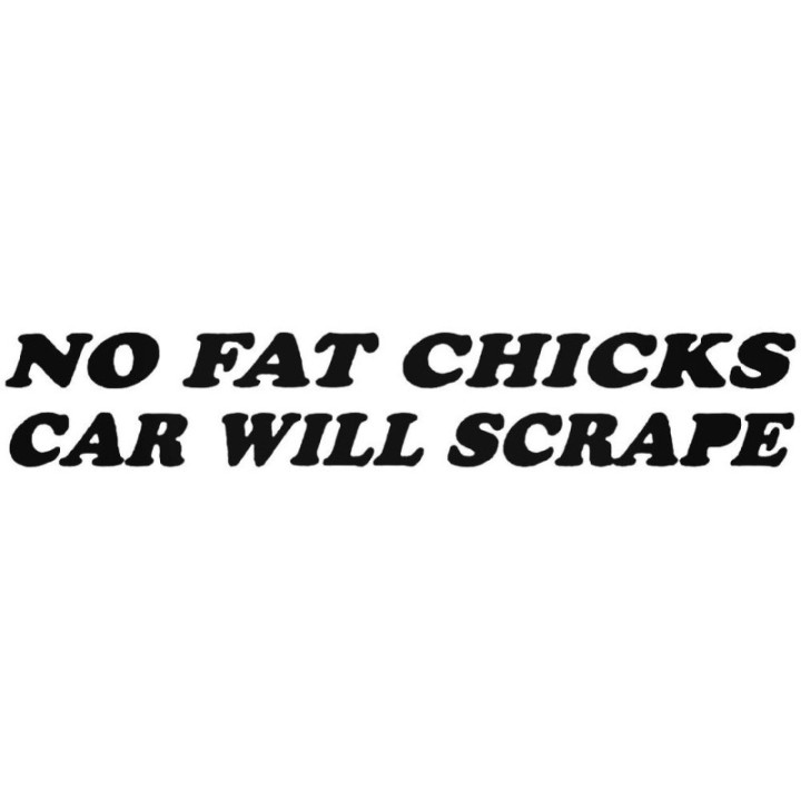 Buy No Fat Chicks Graphic Decal Sticker Online