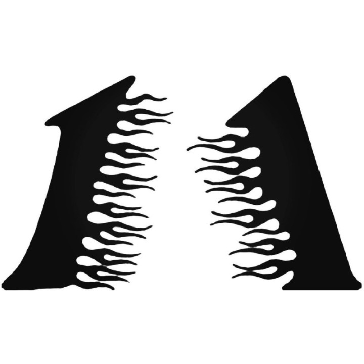 Buy Number 1 Flames Number Decal Sticker Online