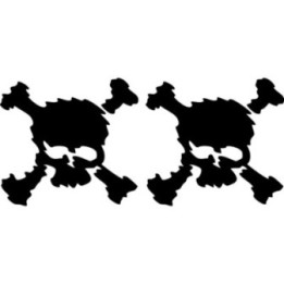 Oakley Skull Stickers – SI Tactical Crossbones Decals (2-Pack)