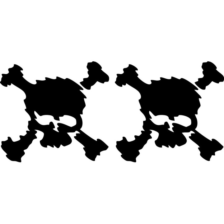 Oakley Skull Stickers – SI Tactical Crossbones Decals (2-Pack)