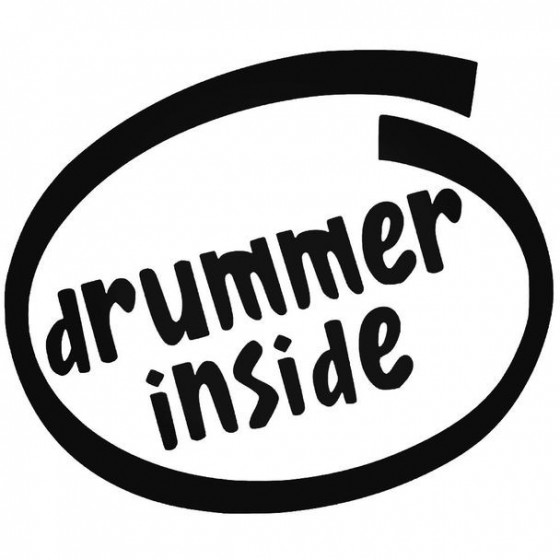 Drummer Inside 2 Decal Sticker
