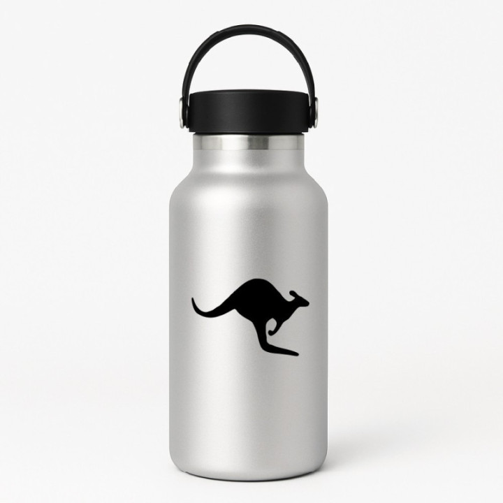 Kangaroo Stickers – Australian Wildlife Silhouette Vinyl Decals (2-Pack)
