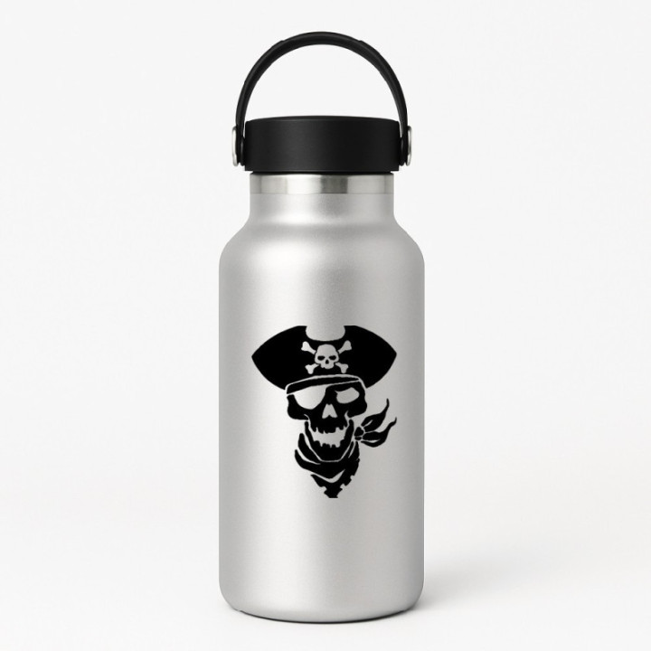 Pirate Skull Stickers – Jolly Roger Crossbones Decals (2-Pack)