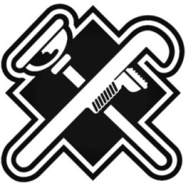 Plumber Wrench Stickers – Crossed Tools Decals (2-Pack)