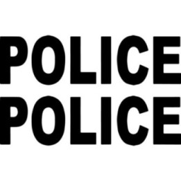Police Text Stickers – Car Bumper Lettering Decals (2-Pack)