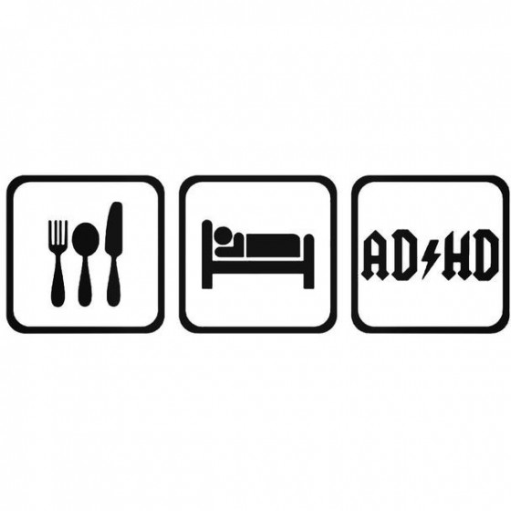 Eat Sleep Ad Hd Decal Sticker