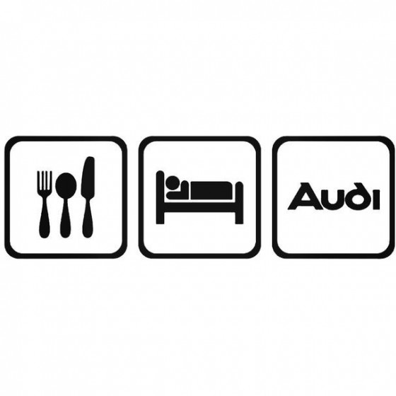 Eat Sleep Audi 2 Decal Sticker