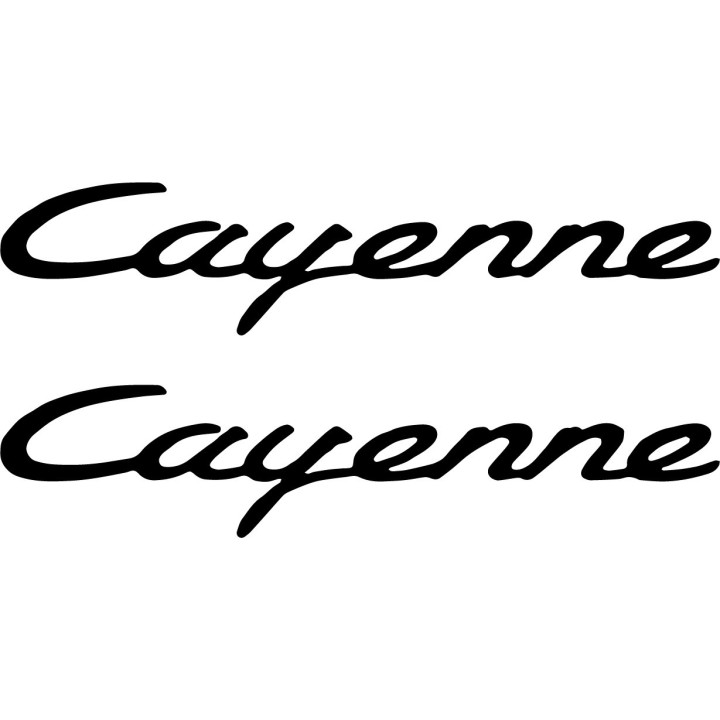 Porsche Cayenne Stickers – Luxury SUV Model Decals (2-Pack)