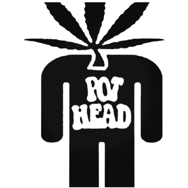 Buy Pot Head Marijuana Die Cut Decal Sticker Online