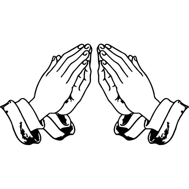 Praying Hands Stickers – Faith Prayer Decals (2-Pack)