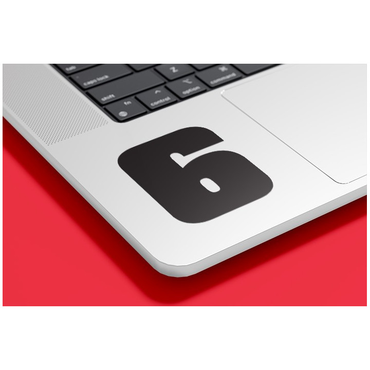 Buy Race Number 6 Decal Sticker Online