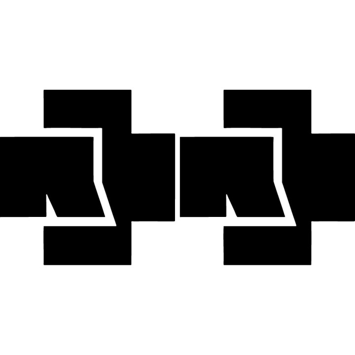 Rammstein Logo Stickers – Industrial Metal Decals (2-Pack)
