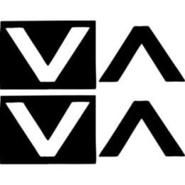 RVCA Block Stickers – Surf Skate Vinyl Decals (2-Pack)