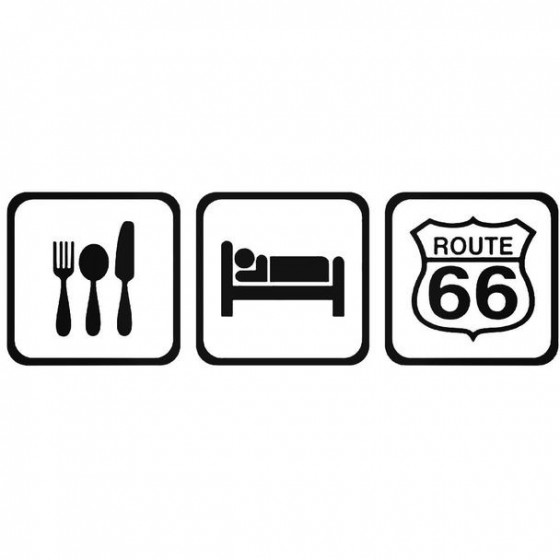 Eat Sleep Route 66 Decal...