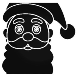 Santa Claus Face Stickers – Christmas Decals (2-Pack)