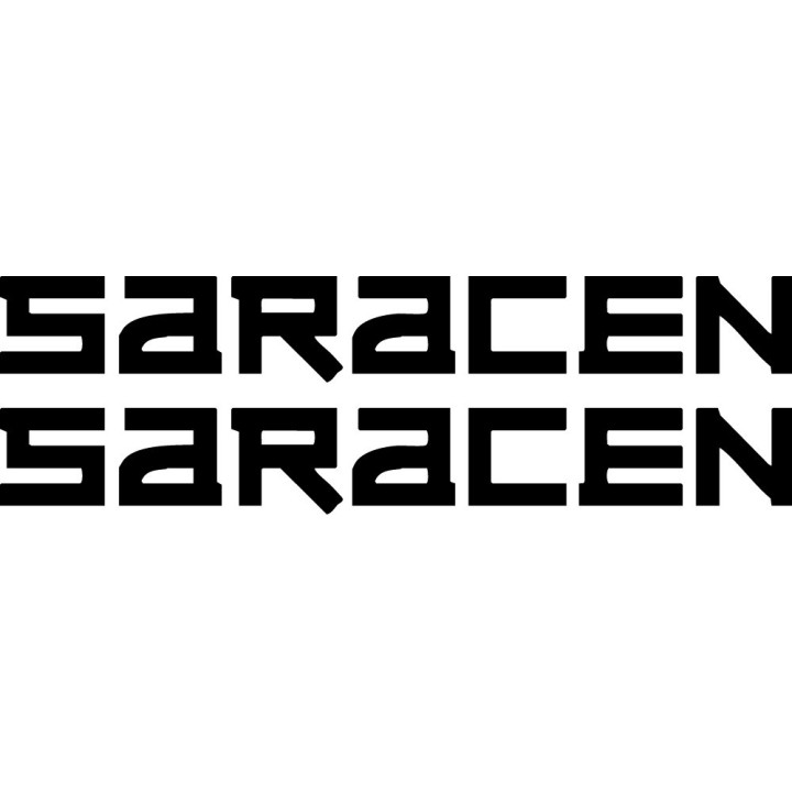 Saracen Bikes Stickers – MTB Bicycle Text Decals (2-Pack)