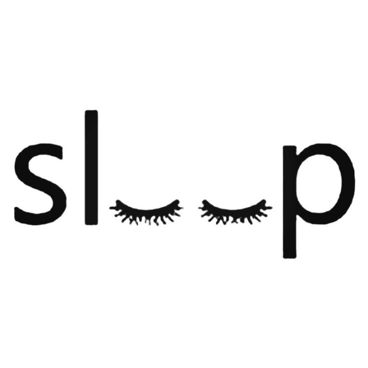 Sleep Eyelash Stickers – Bedroom Wall Decal (2-Pack)