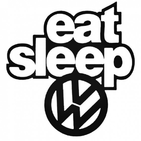 Eat Sleep Vw 1 2 Decal Sticker