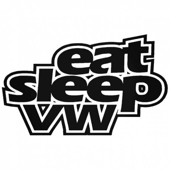 Eat Sleep Vw V2 Decal Sticker