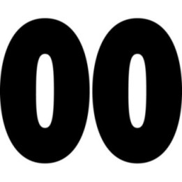 Race Number 0 Stickers – Track Day Digit Decals (2-Pack)