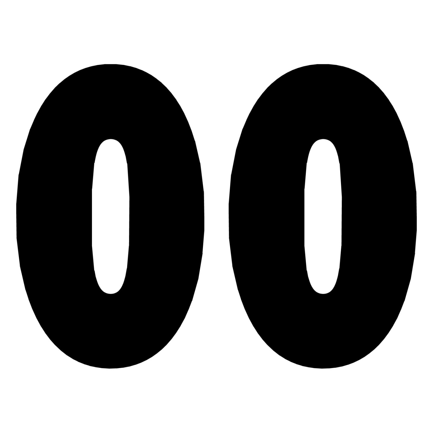 Race Number 0 Stickers – Track Day Digit Decals (2-Pack)