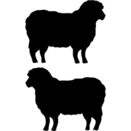 Sheep Stickers – Lamb Silhouette Farm Animal Decals (2-Pack)