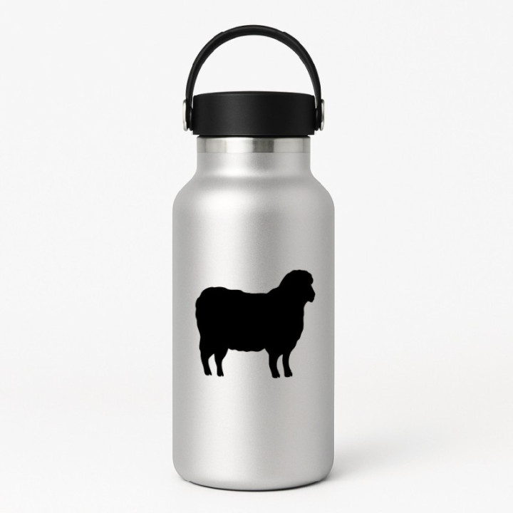 Sheep Stickers – Lamb Silhouette Farm Animal Decals (2-Pack)