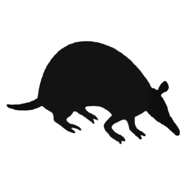 Buy Silhouette Armadillo Decal Sticker Online