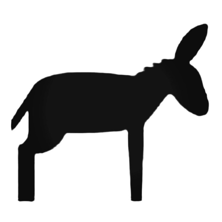 Donkey Stickers – Farm Animal Silhouette Decals (2-Pack)