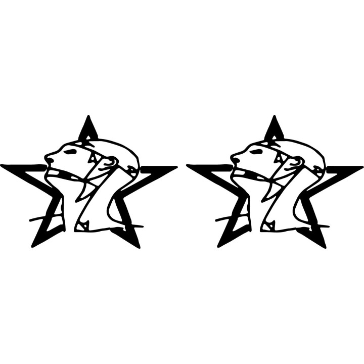 Sisters of Mercy Stickers – Gothic Rock Logo Decals (2-Pack)