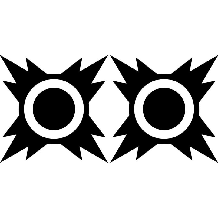 Star Wars Sith Order Symbol Stickers – Dark Side (2-Pack)