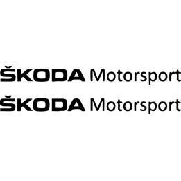 Skoda Motorsport Stickers - WRC Fabia Rally Decals (2-Pack)