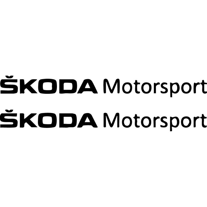 Skoda Motorsport Stickers - WRC Fabia Rally Decals (2-Pack)