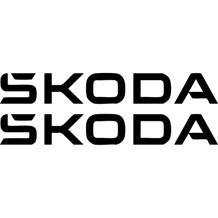 Skoda Stickers – Octavia Fabia Kodiaq Block Letter Decals (2-Pack)
