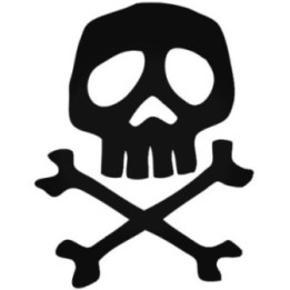 Skull & Crossbones Stickers – Pirate Skull Decals (2-Pack)