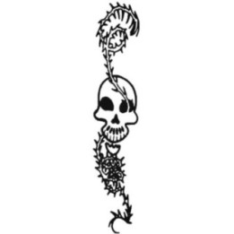 Skull Thorn Vine Stickers – Gothic Skeleton Decals (2-Pack)