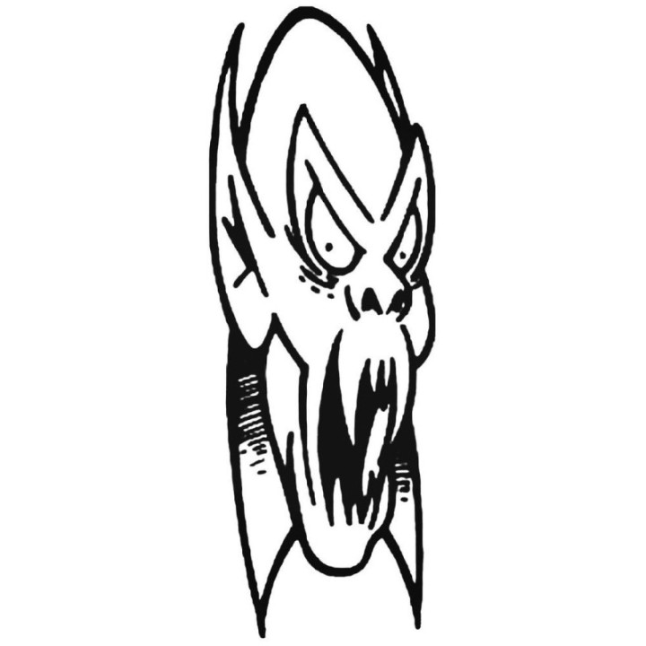 Demon Skull Stickers – Horror Gothic Decals (2-Pack)