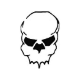 Evil Grin Skull Stickers – Gothic Vinyl Decals (2-Pack)