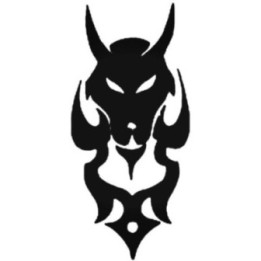 Demon Devil Tribal Stickers – Gothic Horror Decals (2-Pack)