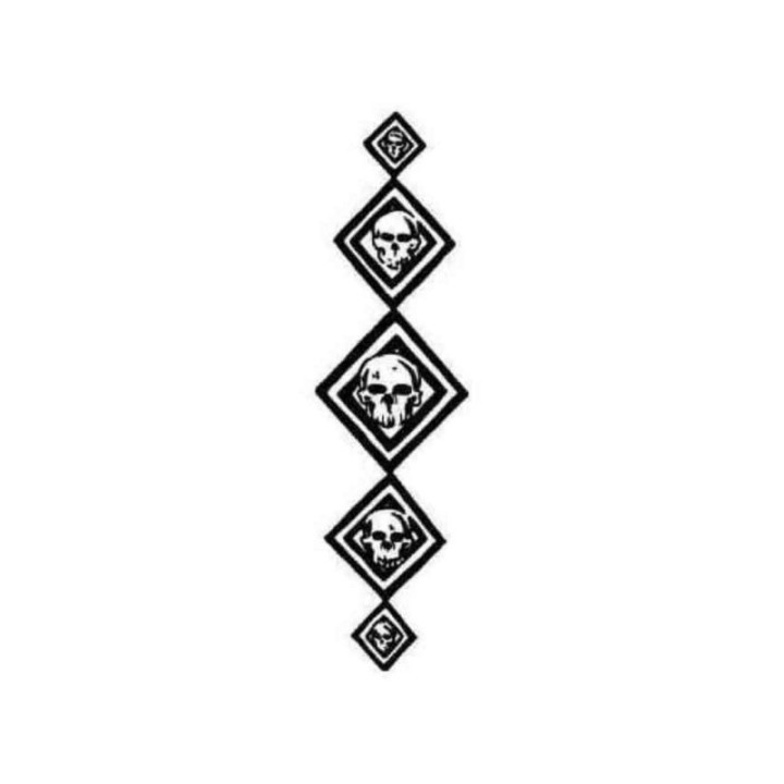 Skull Diamond Chain Stickers – Gothic Decals (2-Pack)
