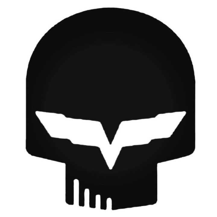 Corvette Jake Skull Stickers – C6 C7 Racing Decals (2-Pack)