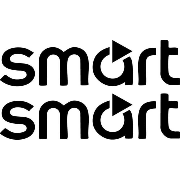 Smart Car Stickers – Compact City Car Logo Decals (2-Pack)