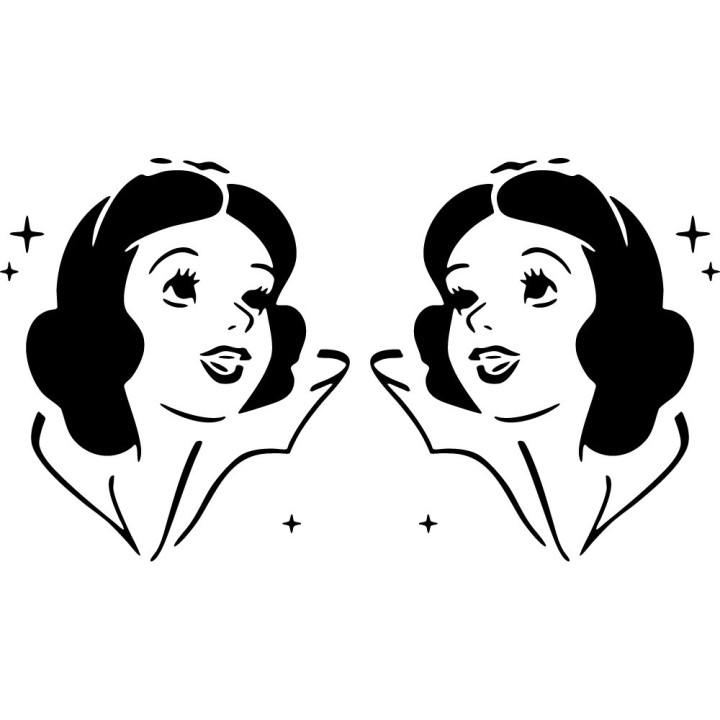 Snow White Princess Stickers – Fairy Tale Decals (2-Pack)