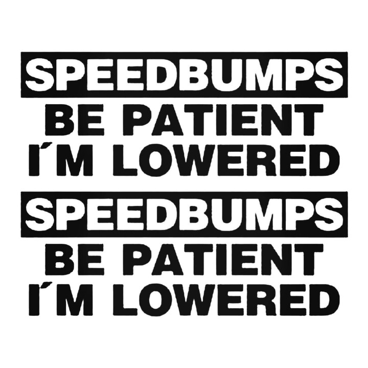 Buy Speed Bumps Be Patient I039m Lowered Jdm Style 2 Decal Sticker Online