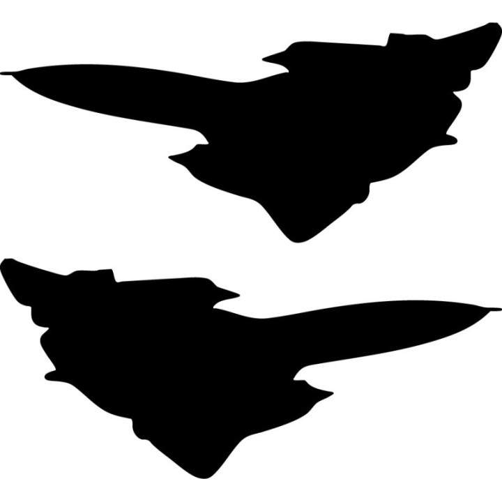 SR-71 Blackbird Skunk Works Stickers – Fighter Jet Decals (2-Pack)