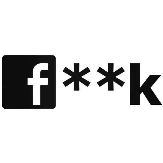 Facebook F Ck Decal Sticker