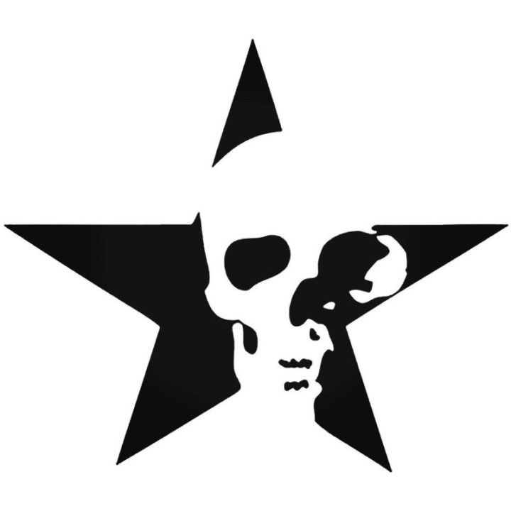 Star Skull Stickers – Gothic Skull Star Decals (2-Pack)