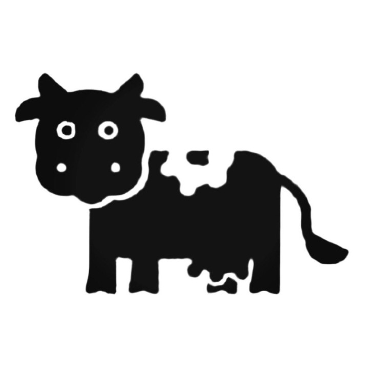 Startled Cow Stickers – Funny Farm Animal Decals (2-Pack)